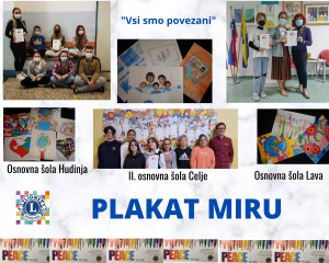 Plakat miru risali celjski osnovnošolci